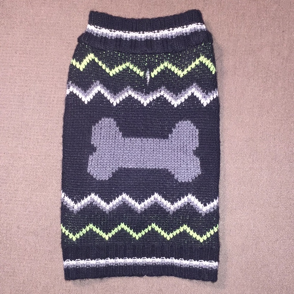 XS Multi Color Striped Dog Sweater